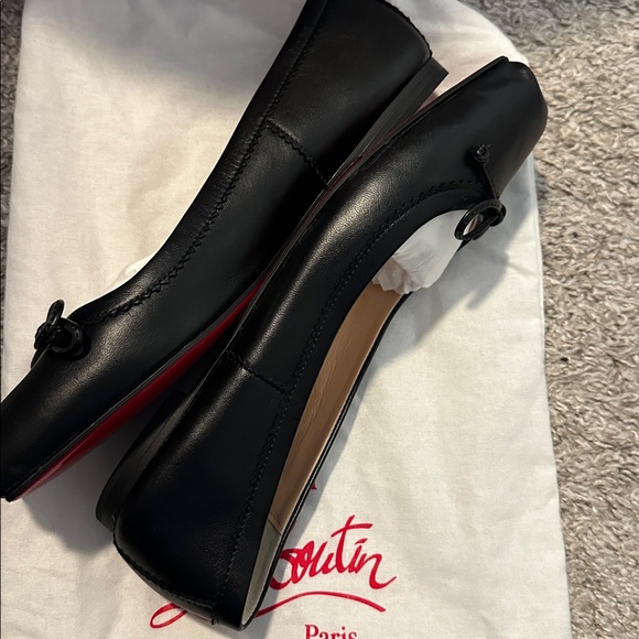 Christian Louboutin Black Leather Flats - Picture 5 of 5